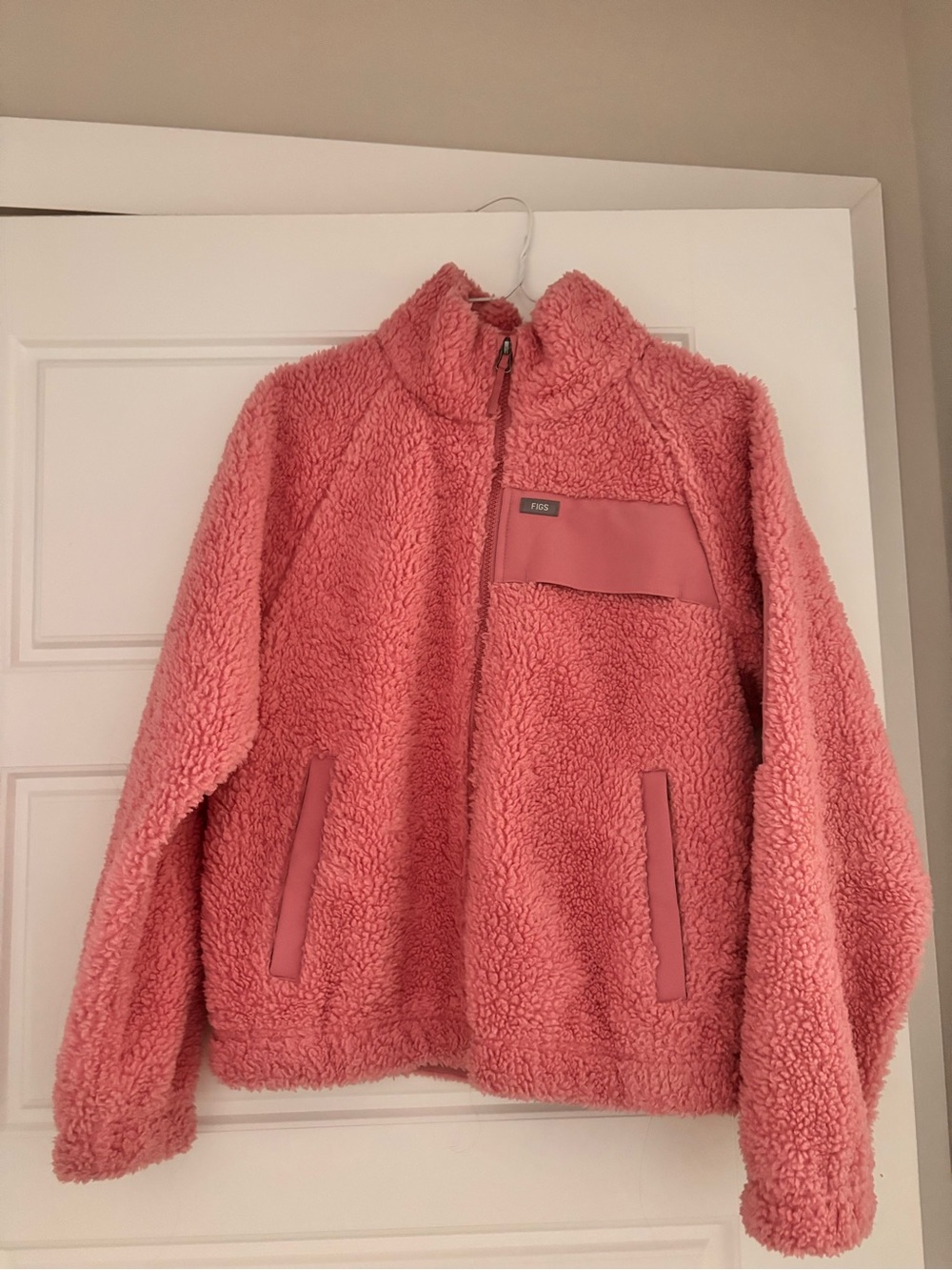 figs technical collection fleece jacket pink